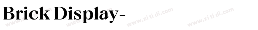 Brick Display字体转换 Brick Display字体转换